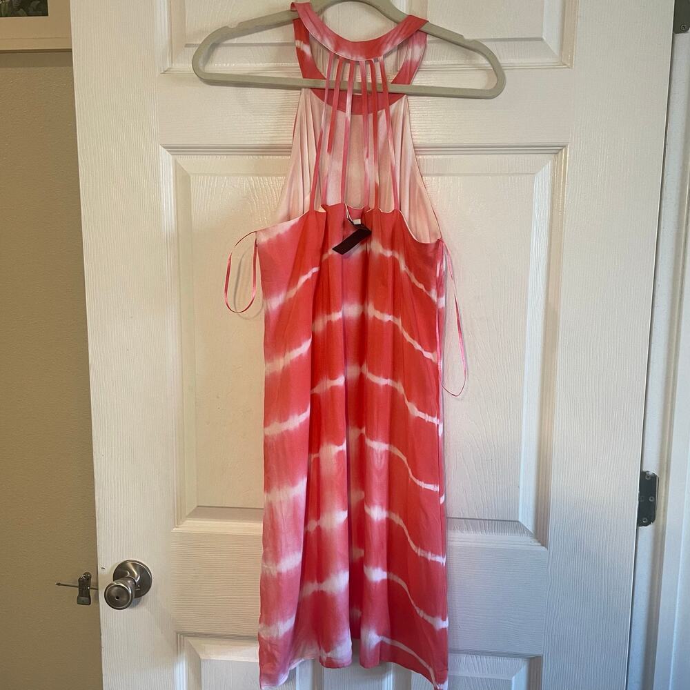 NWT Papermoon brand dress featuring a pink and white tie-dye pattern size M